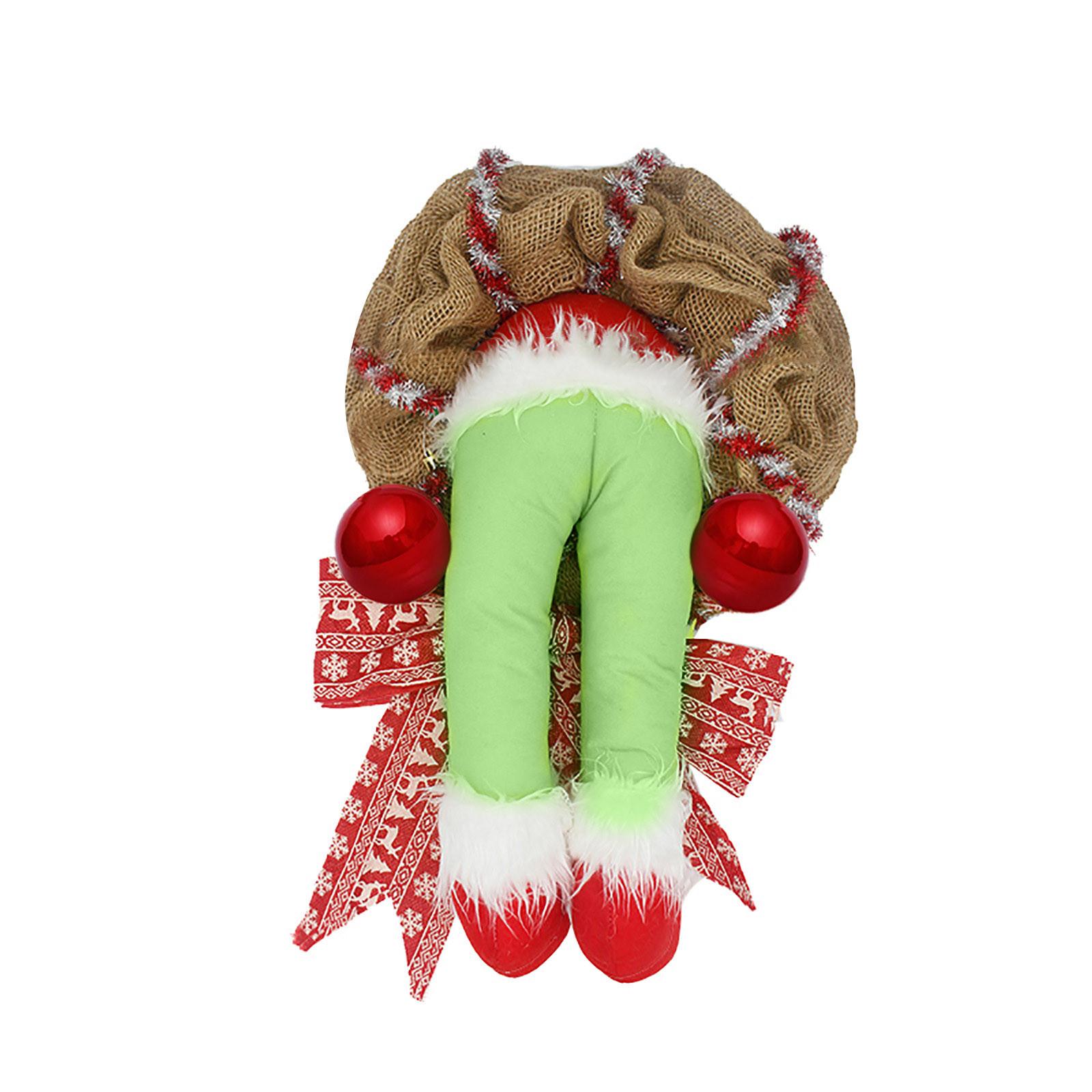 

Как Рождественский Вор украл Рождественский Мешковинный Венок Рождественский Вор Венок Креативное Украшение Входной Двери И Дома