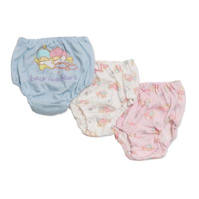 Chil2 Hallo Meine kleinen Zwillingskinder Hosen/Shorts, Kitty, Melody, Kuromi, Pompompurin, Sterne, Sanrio, Kinderunterwäsche, All-Over-Print, 3-teiliges Set,