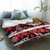 Christmas Winter Animals Checkered Buffalo Blankets Throw Cover Fleece Comfort Warm Room Couch Home Bedspread Blanket