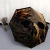 1pc Skull Leaves Fashionable Automatic Opening/Closing Folding Umbrella with 8 Bones, Windproof Portable, Daily Use82