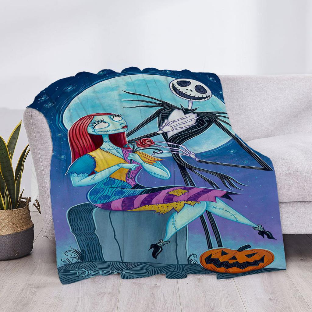 Cute Blanket Nightmare Before Chritsmas Fluffy Soft Blankets & Throws Plaid Luxury Cover Throw Sofa Knee Microfiber Star H Anime