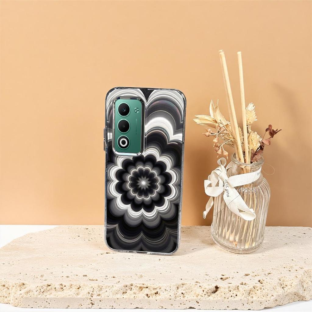 Holographic Gradient Flower Case for OPPO Reno 15 F 5G 14 Pro 13 4G/5G 12 11 8 Z T 7 Laser Art Casing Shockproof TPU Cover