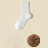 Men in Autumn and Winter with Velvet and Thick Warm Wool Ring Cotton Sweat Absorber Home Sleep Tube Socks