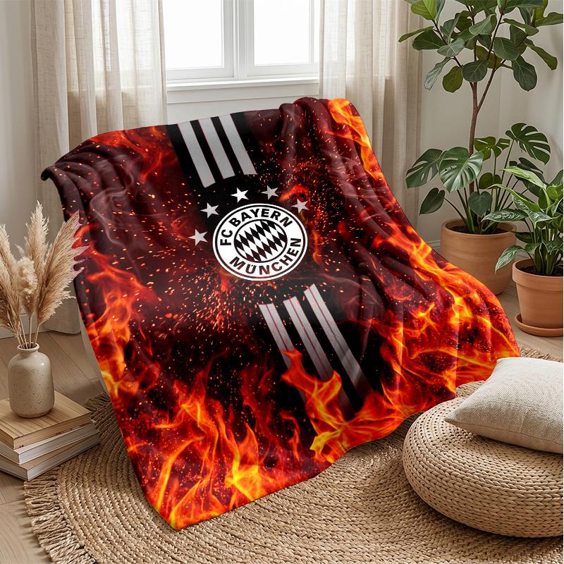 FC Bayern München Weiche Flanell Fleece Decke Leicht Gemütlich Warm Überwurfdecke Für Sofa Bett Heimdeko