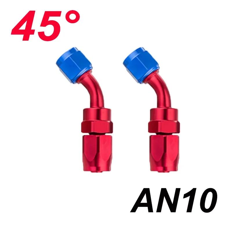 2X 4AN 6AN 8AN 10AN 12AN Straight 45 90 180 Degree Swivel Hose End Fittings Adapter For CPE Oil Fuel Gas Hose NPT Plug Aluminum
