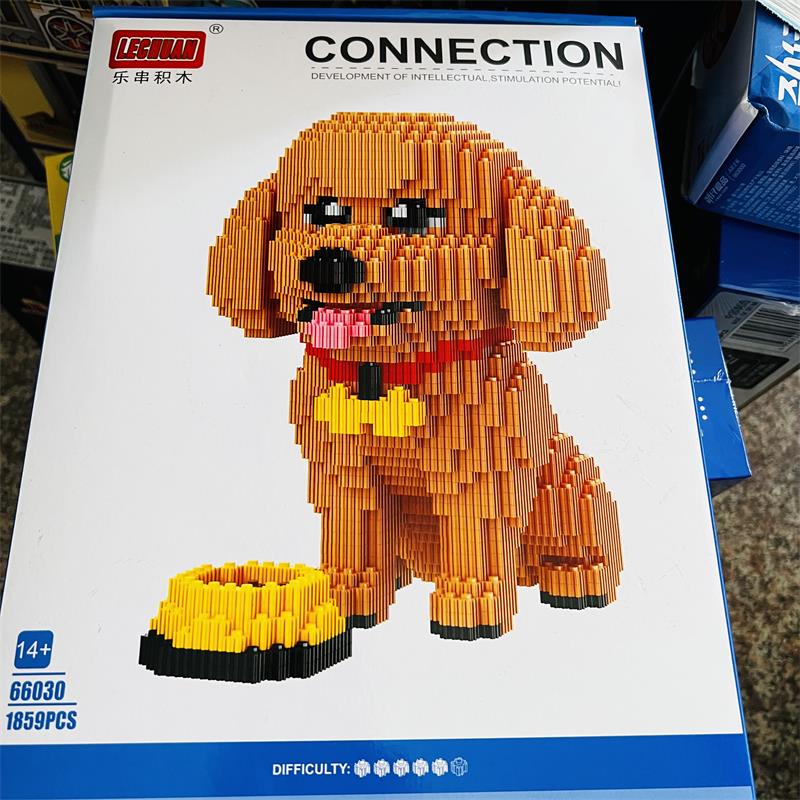 Lechuan Kobling Dyr Byggeklosser Leketøy Puddel Hund Husky Auksjonsfigurer Brinquedos for Barn Gave Julegave