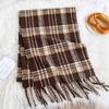 Sciarpa Calda Donna Sciarpa Lusso Cashmere Coperta Invernale Stole Stampa a Quadri Casual Pashmina Bufanda Poncho da Viaggio Stole Echarpe