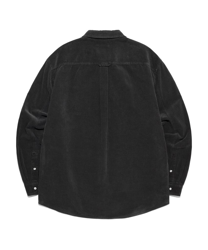 LEE Loco Pocket Dyed Corduroy Shirt Charcoal