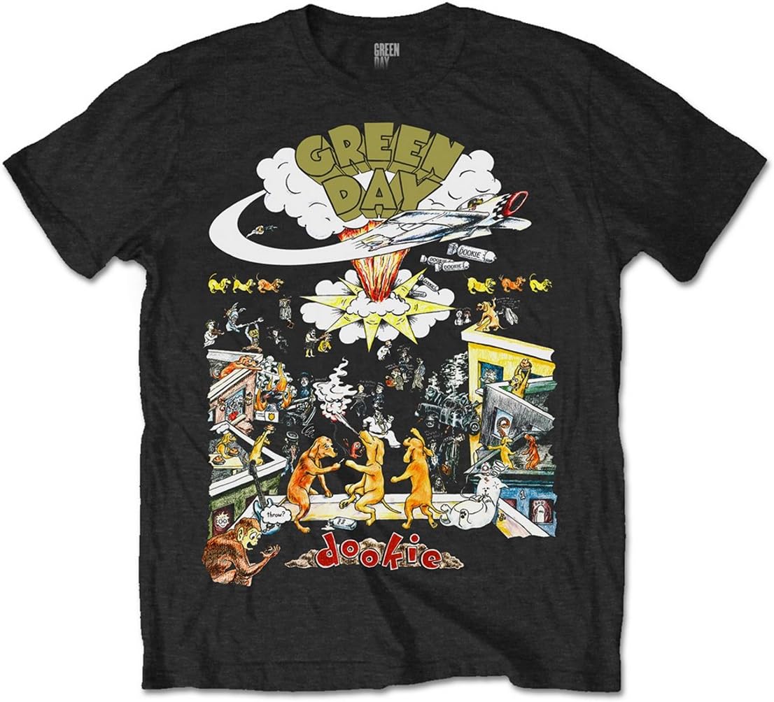 Rock Off Officially Licensed Products Men s Green Day Dookie 1994 Tour T-Shirt (Pack of 1) Unisex T-Shirt S