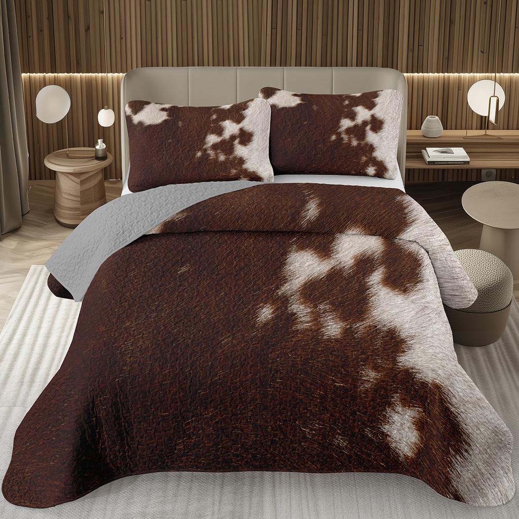 Cute Milk Cow Bedspread Set Twin Queen King Size Farm Animal Print Quilt Set Farmhouse Coverlet Set For Boys Teen Bedroom Decor