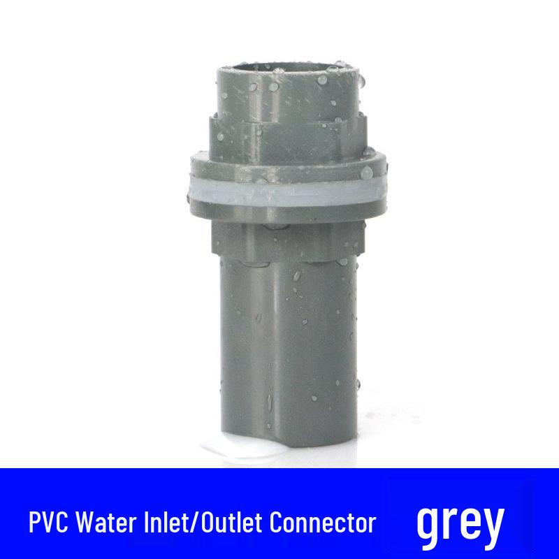 Šedá sada PVC vodovodních tvarovek: Koleno, T-kus, 3-cestný, 4-cestný plastový spoj pro přívod vody do akvária