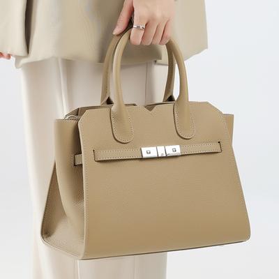 Leather Handbag Women's 2 New High-end First-layer Cowhide Large-capacity Mother Messenger Bag Women's Platinum Bag