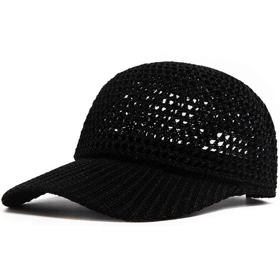 Sommer-Netz-Baseballkappe Damen Herren Häkel-Hohl-Truckerhut Schirmmütze Sonnenschnapper Snapback Weiblich Lässig Für Draußen Tägliche Nutzung Verstellbar