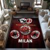 Ac Milan Customize Your Name Area Rug Suitable for Outdoor Hallway Dining Room Bedrooms Antislip Carpet Anime Office Decor Birthday/Christmas Gift