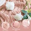 1PC Cheesecloth Table Runner Dusty Pink 10FT Boho Gauze Cheese Cloth Table Runner for Party Long Rustic Sheer Table Runners