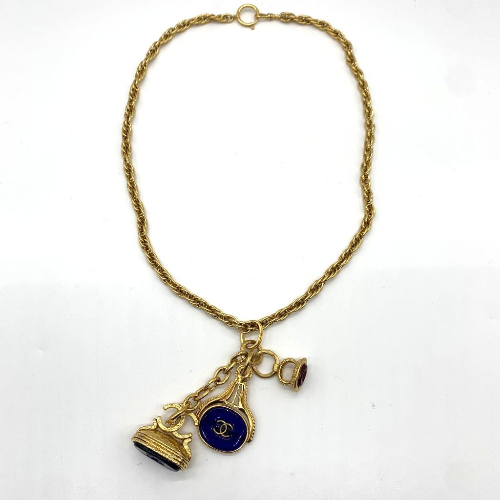 Used CHANELNecklace Gold Plated/Glass Women