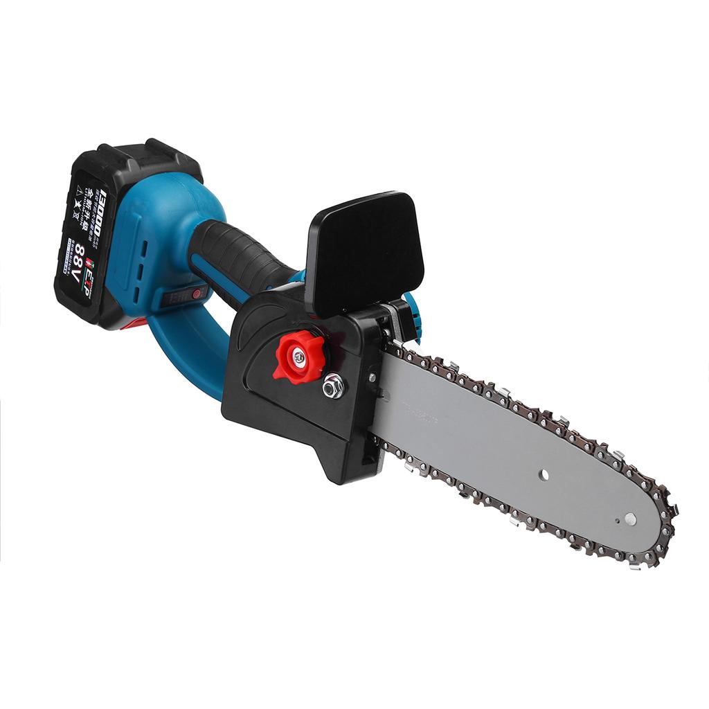 88V 8 Inch Rechargeable Electric Saw Chainsaw 1200W Brushless Motor with 2 Batteries Woodworking Cutter Tool For Makita Battery