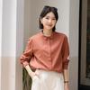 YUN Women's Long-Sleeve Professional Shirt - Autumn 2025 Collection, Elegant Turn-Down Collar, Versatile High-End Commuter Top
