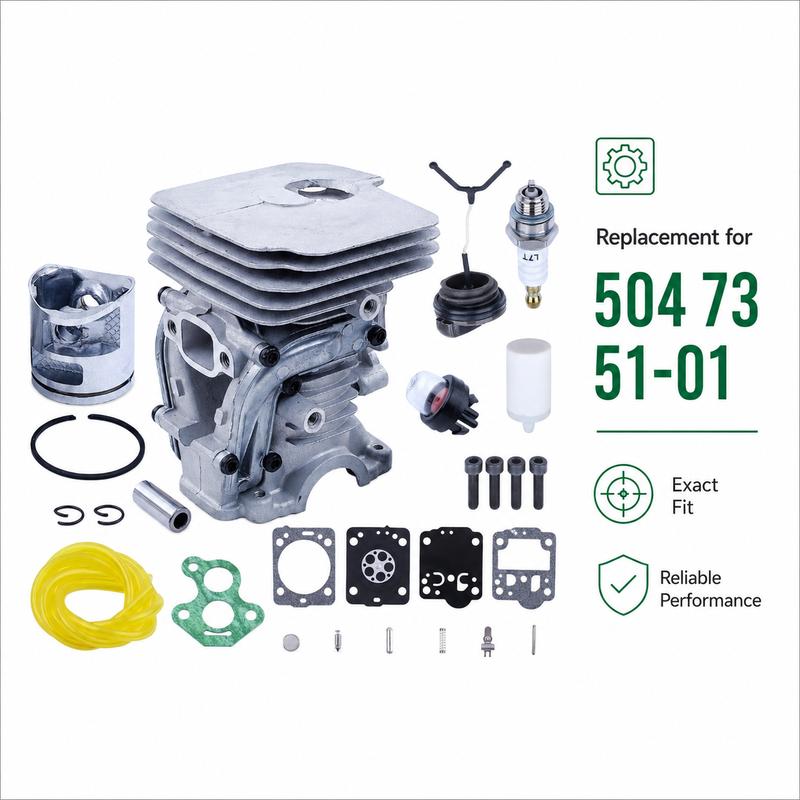 41mm Cylinder Piston Repair Kit For Husqvarna 435 435e 440 440e 440 II Chaaw Parts Tune Up Kit Spark Plug Fuel Line Carb Kit