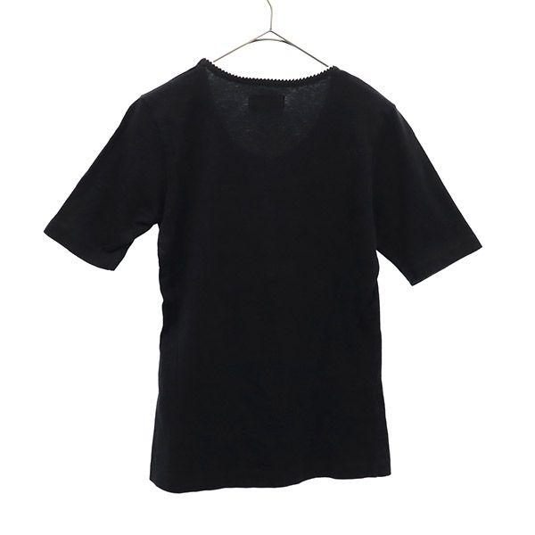 PINK HOUSE Print Short sleeve T-shirt M black Women Used