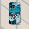 Custodia per telefono con design di tartaruga marina adatta per iPhone 17 16 15 14 13 12 11 Pro/Max/Plus cover posteriore anti-caduta e anti-urto