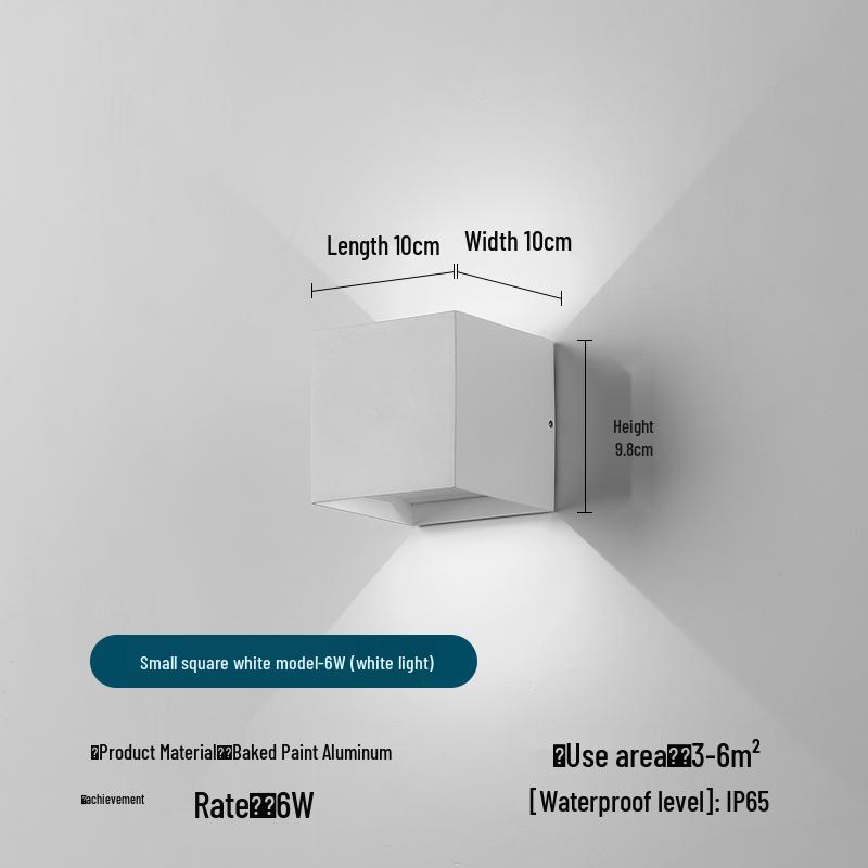 Waterproof LED Outdoor Double Head Wall Light, Super Bright for Villas, Courtyards, and Balconies.