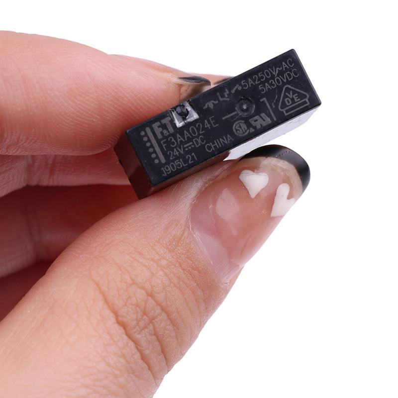 Relais 24V F3Aa024E 5A 24Vdc F3Aa012E F3Aa005E, relais normalement ouvert 4 pieds 5A, 5 pièces