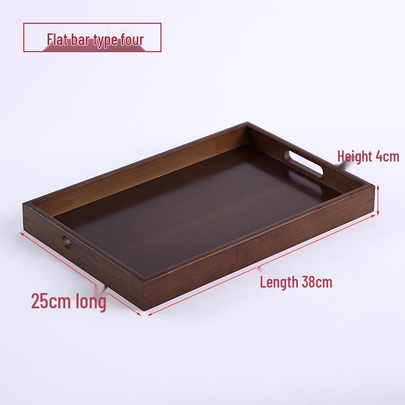 Bamboo & Wood Rectangular Tea Tray: Portable Serving Tray for Home, Restaurant, Hotel, Bread, Confinement, or Barbecue.