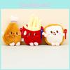 Adorable French Fries And Burger Plush Keychain Doll Cute Couple Backpack Pendant Toy