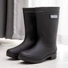 High Rain Boots Rain Shoes Waterproof Shoes Glue Shoe Cover Shoes Women's Fashion Medium Tube Velvet Cotton Warm Adult Non-slip Kitchen Summer