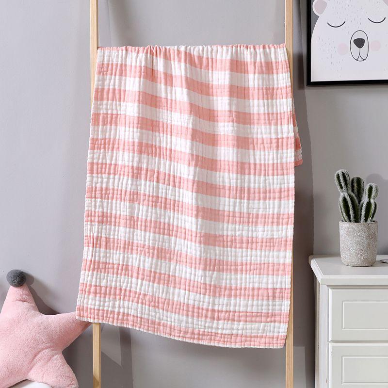 Bath Towel, Gauze, Six Layer Color Strip, Shower Towel, Cotton Cover, Blanket, Washing and Care Products, Soft and Breathable