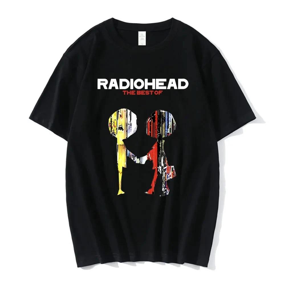 Vintage Rock Band Radiohead T Shirt Men 100% Cotton T-shirts Hip Hop The Bends Music Album Print Tee Shirt Oversize Top
