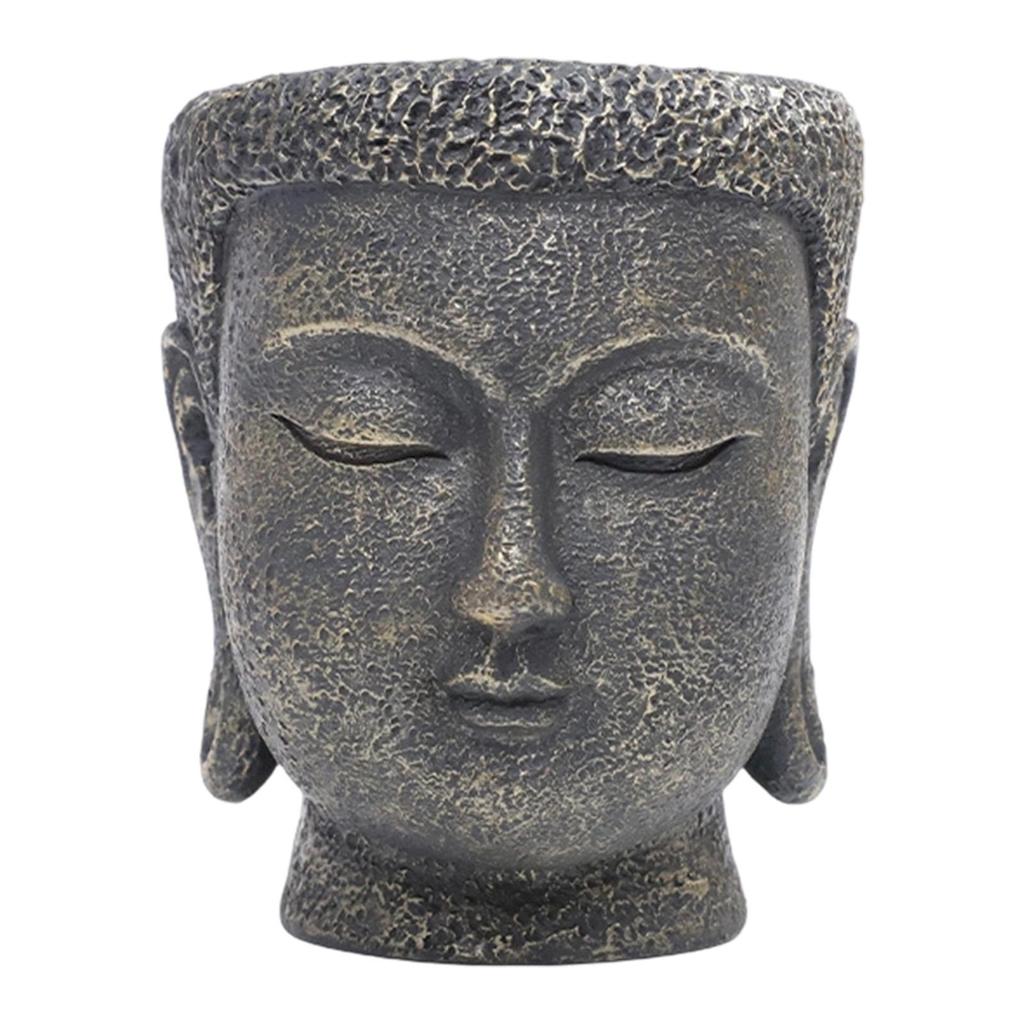Buddha Head Planter Housewarming Gift Decor Plant Flower Container Plant Pot Flower Pot for Backyard Farmhouse Study Room Garden