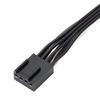 Computer Case Fan Splitter Cable 2Way 4Pin Pwms Fan Splitter Thermals Adaptive Design For Optimized Airflows In Gaming Rigs