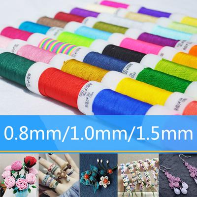 0.8/1.0/1.5mm Nylon Cord Tassels Beading String For Jewelry Making DIY Bracelet Chinese Knot Braided String Cord Thread  Handmade Material