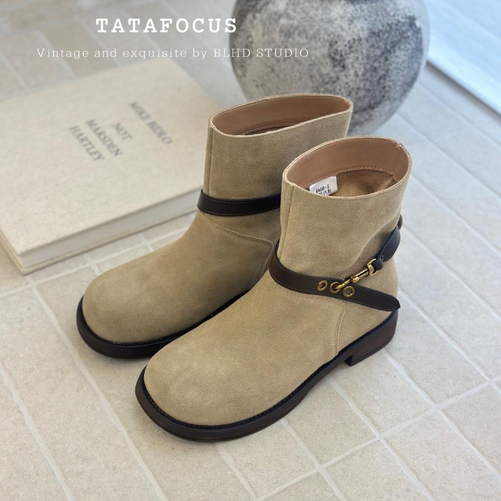 Flat-bottomed versatile Martin boots women's 2025 new autumn women's boots women's popular short boots non-slip soft sole not tired feet