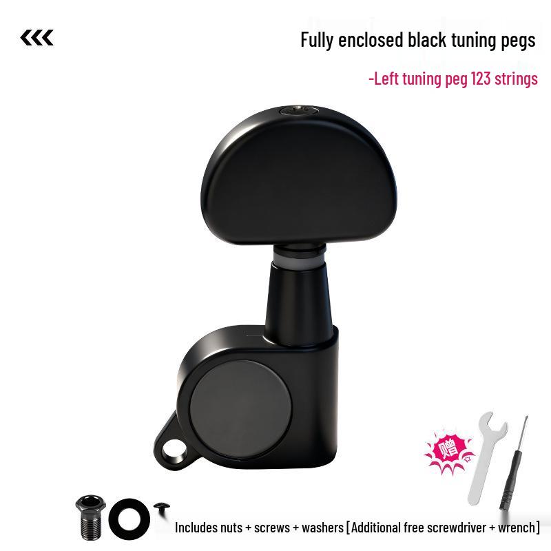 מפתחות כיוון לגיטרה עממית ממתכת עם כלי מיתרים מעץ - אביזרים סגורים לחלוטין לגיטרה קלאסית