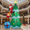 7FT Inflatable Christmas Tree Santa Claus Blow Up Model Decoration With Built-In LED For Xmas Party Holiday Indoor Outdoor Yard