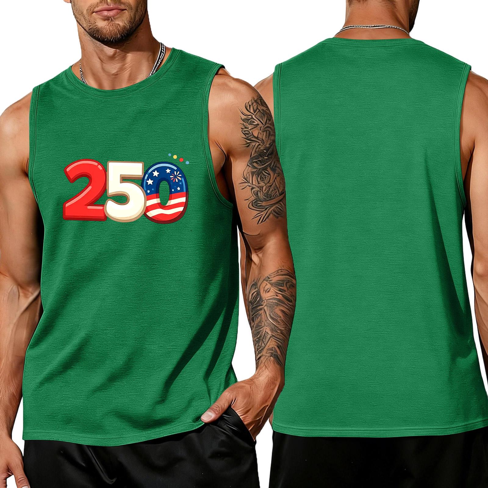 

Men s Sleeveless Tank Top Loose Fit Casual Summer Daily Wear Lightweight Breathable Muscle Shirt S зелений