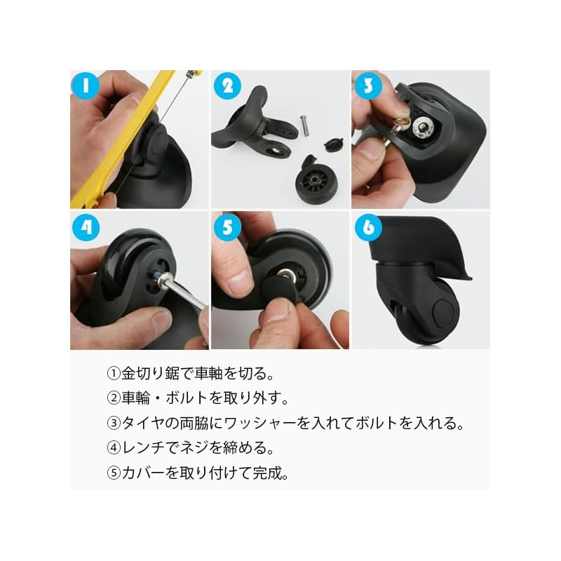 suitcase tire caster for replacement set of 4 45mm carry case wheel repair replace it yourself kit