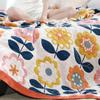 Baumwolldecken und Überwürfe, Gaze-Blumen, Sofa-Handtuch, Sommer-Klimaanlage, Decke, weiche Freizeit-Tagesdecke, Boho-Bettwäsche