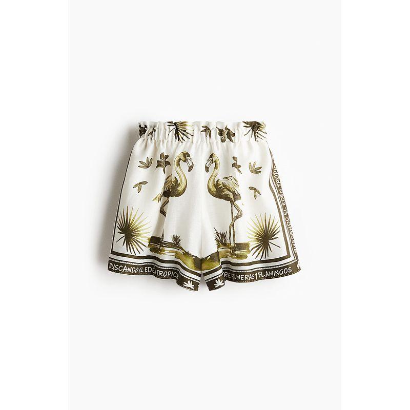 

HM 2025 Summer New Arrival Women s Clothing Fashion Casual Linen Paper Bag Shorts 1293397