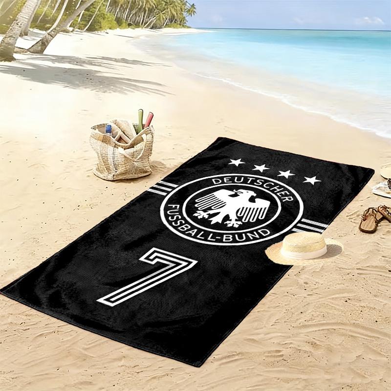 Deutschland Alemania Print Beach Towel, Large Soft Quick Dry Towel for Beach Camping Swimming