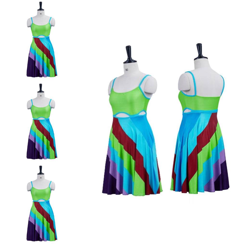 Roztomilé a krásné náhle 30 zelené šaty s halter krkem ideální pro cosplay