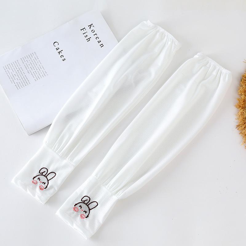 Summer Ice Silk Sun Protection Sleeves Outdoor Driving Uv Protection Rabbit Ice Sleeves Women'S Loose Arm Protection Sleeves