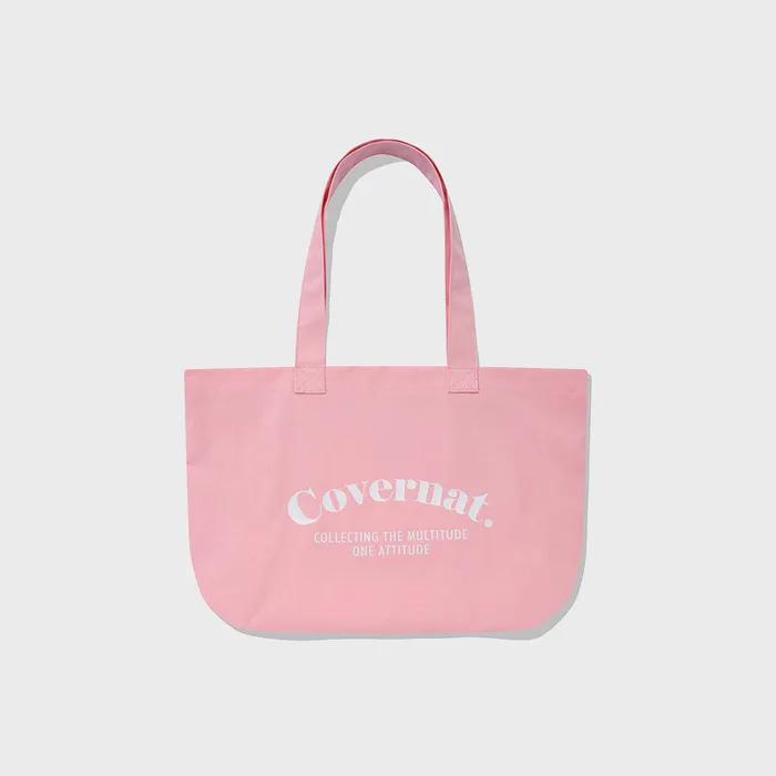 Fresh Serif Logo Canvas Bag Pink