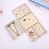 Samt Schmuck Präsentations Tablett mit mehreren Fächern für Ringe Ohrringe Armbänder Halsketten Aufbewahrungsbox Organizer Koffer
