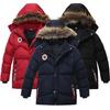 Winter Jungen Jacke Dick Warm Halten Plüsch Abnehmbare Kapuze Mit Pelzkragen Mantel für Kinder Kinder Oberbekleidung