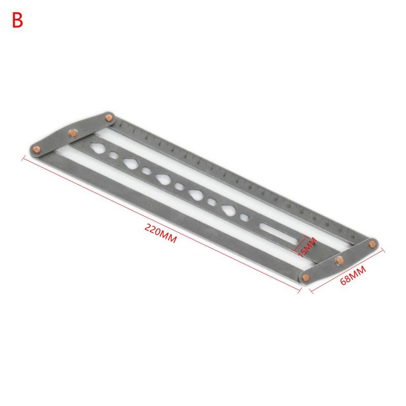 1Piece Triangle/Water Drop Hole Belt Positioning Auxiliary Ruler Hole Punching Auxiliary Tool Spacing Template