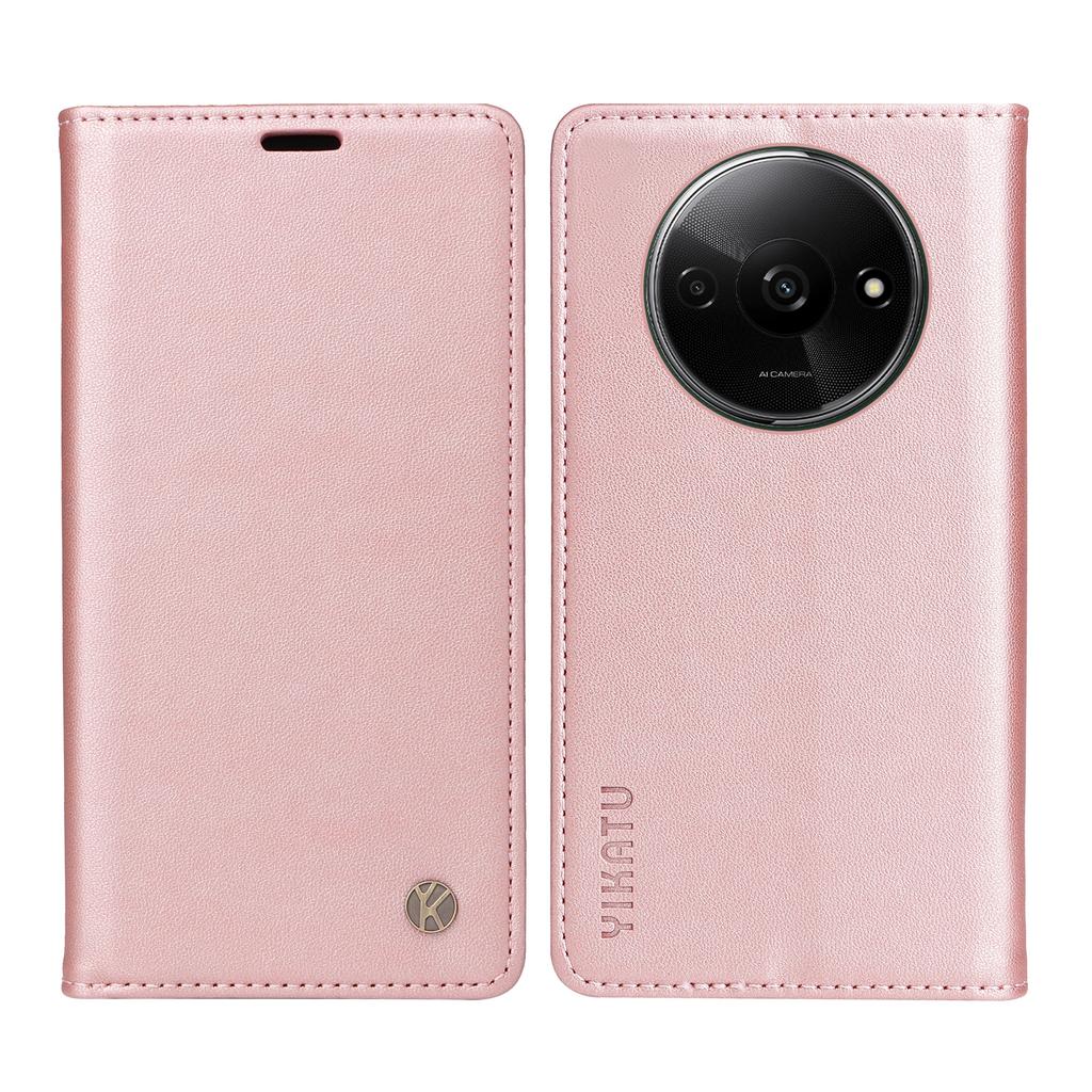 YIKATU YK-001 For Xiaomi Redmi A3 4G/Poco C61 4G Case Hidden Magnetic Adsorption Leather Phone Cover